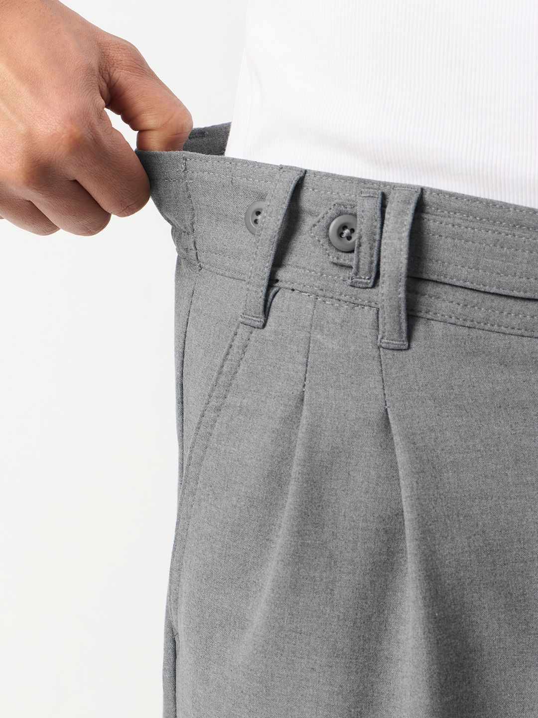 Korean Pants: Cloud Grey Men Super Flex Pants