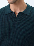 Premium Textured Flat Knit: Blaze Classic Polos