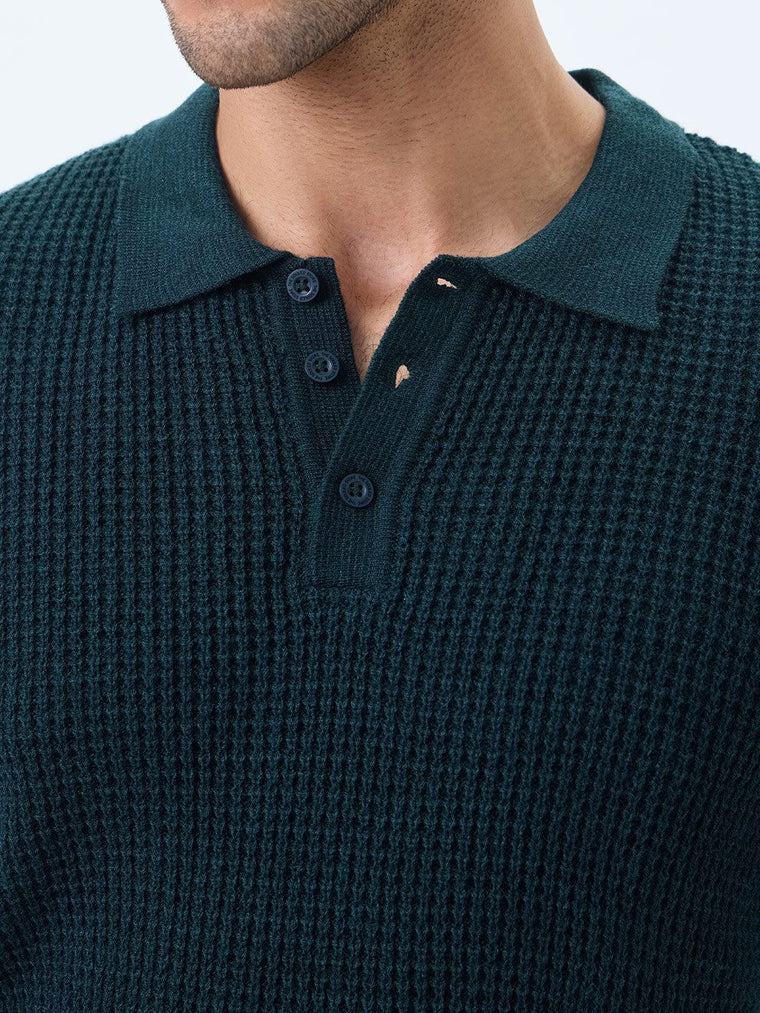 Premium Textured Flat Knit: Blaze Classic Polos