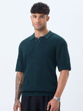 Premium Textured Flat Knit: Blaze Classic Polos