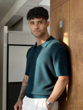 Premium Textured Flat Knit: Blaze Classic Polos