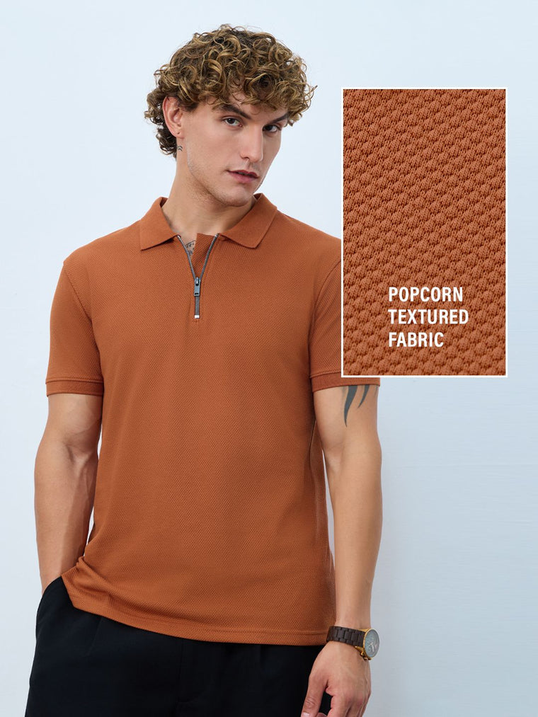 Popcorn: Burnt Orange Classic Polos