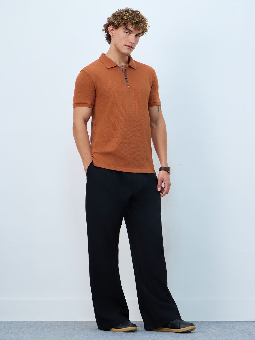 Popcorn: Burnt Orange Classic Polos