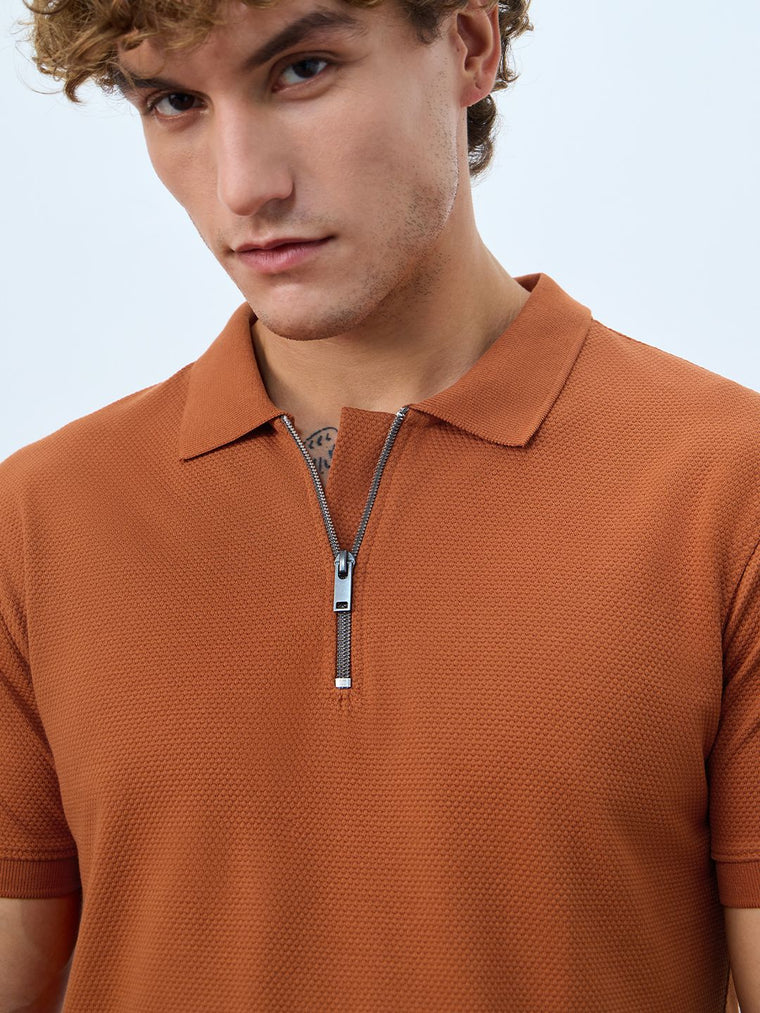 Popcorn: Burnt Orange Classic Polos