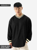 Solids: Black Oversized Full Sleeve T-Shirts