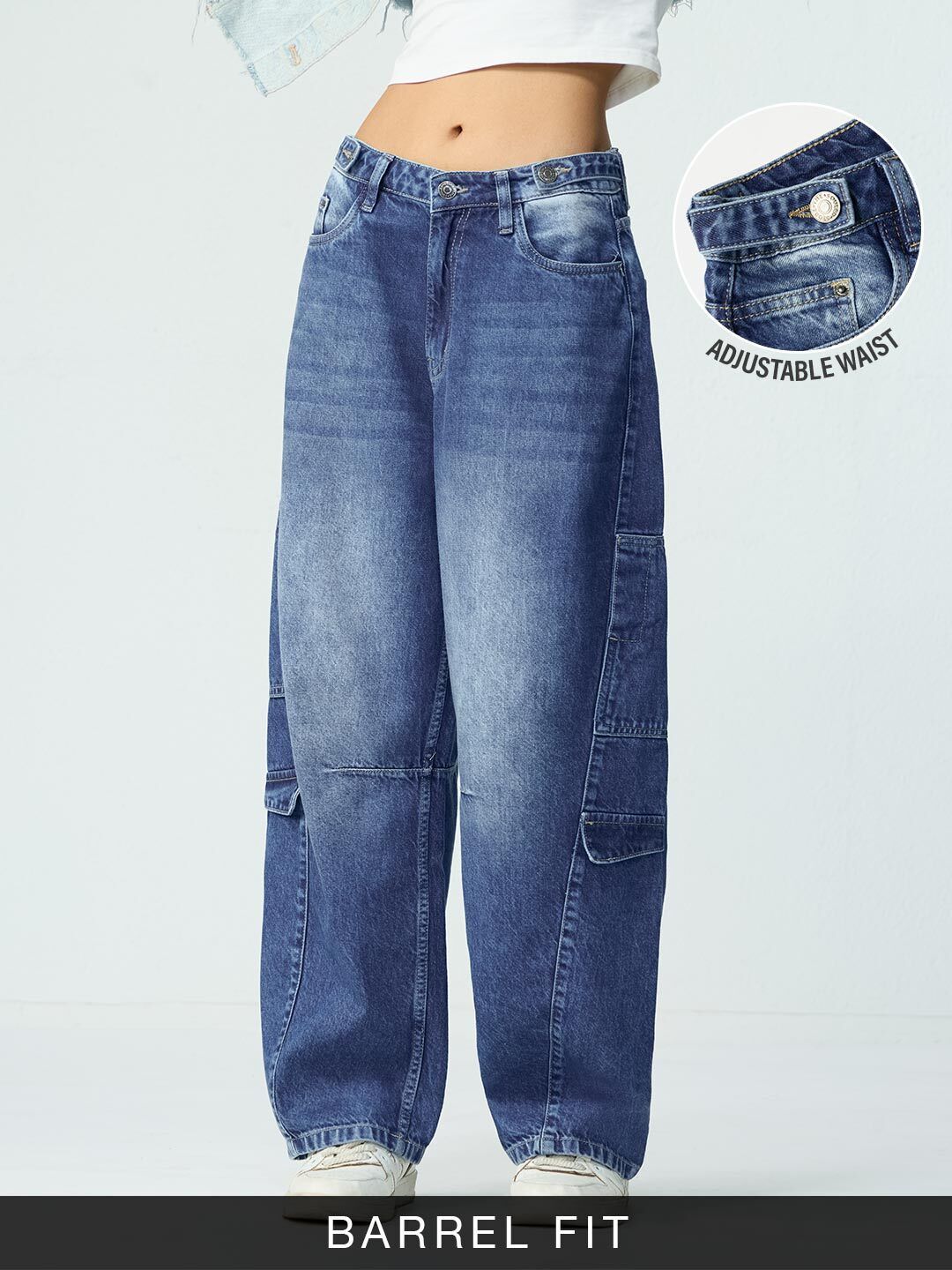 Barrel-Fit Denim: Sulphur Women Barrel Denims
