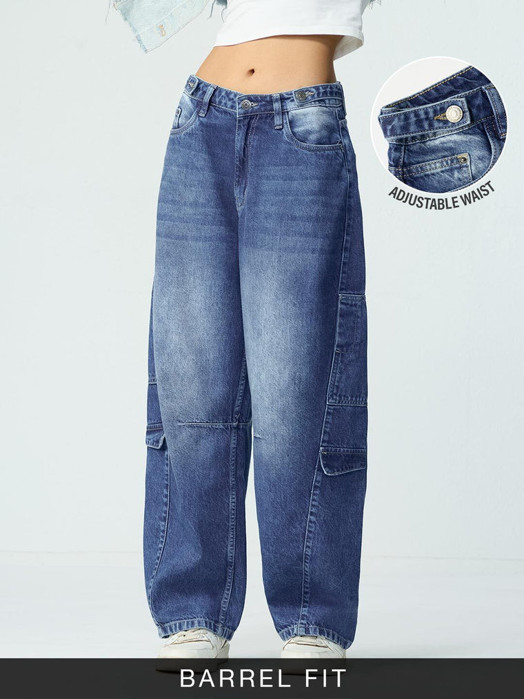 Barrel-Fit Denim: Sulphur Women Barrel Denims