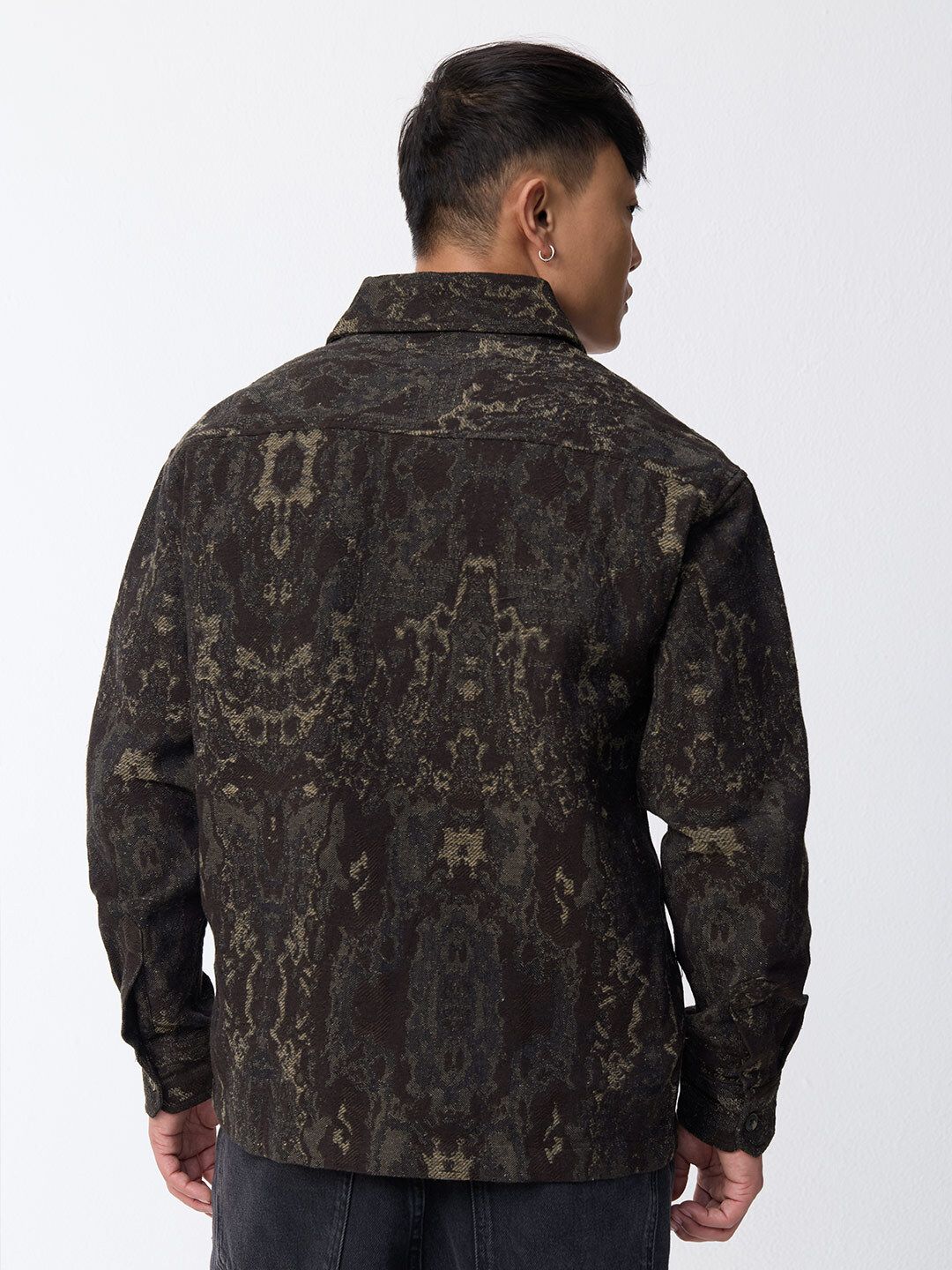 Jacquard Overshirt: Vintage Wood Overshirts