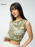 Jacquard Vest: Landscape Women Knit Tops