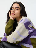 TSS Originals: Lilac Sun Landscape Women Oversized Sweaters