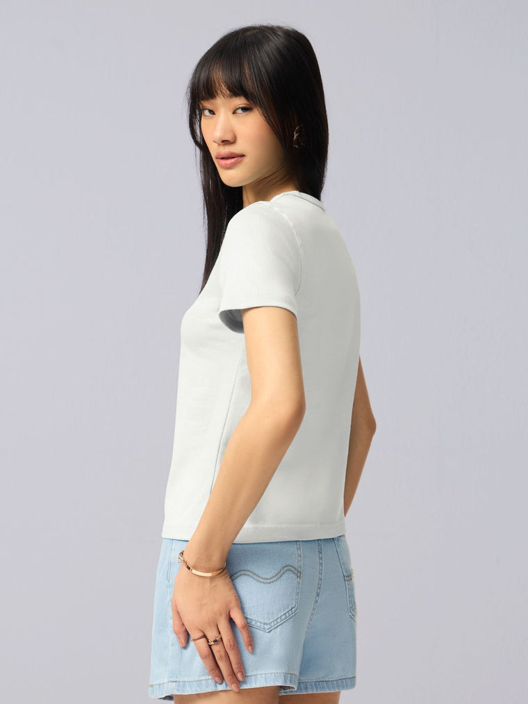 Regular Solids: Platinum Women Regular T-Shirts