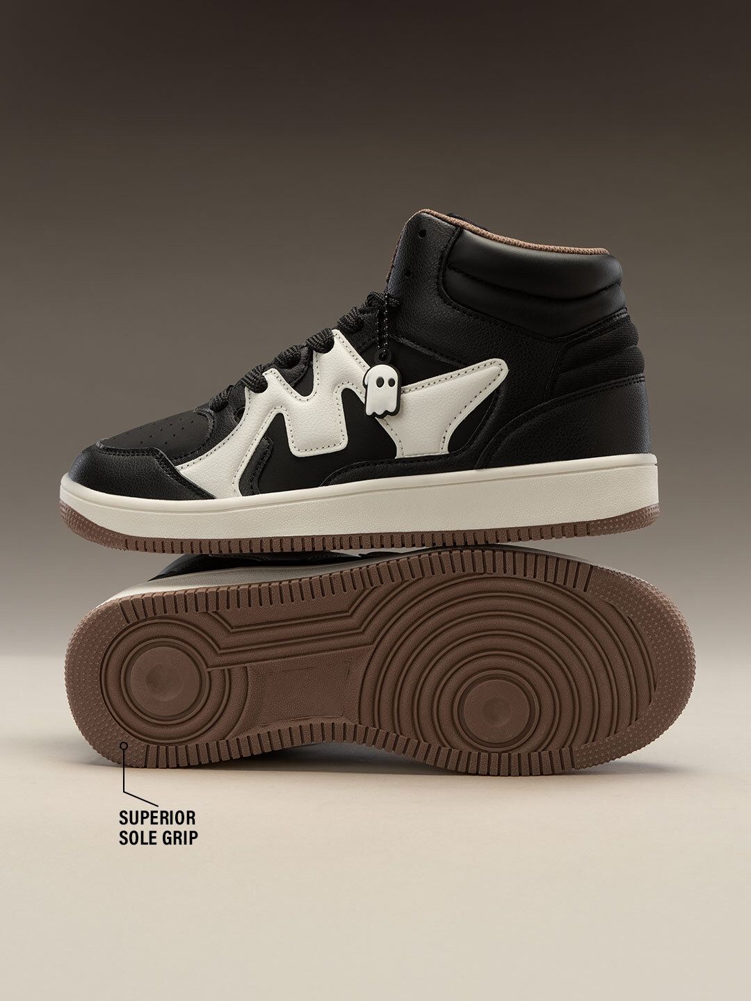 UBZ Ascend: Black Men Mid Top Sneakers