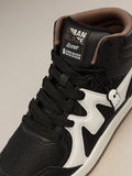 UBZ Ascend: Black Men Mid Top Sneakers