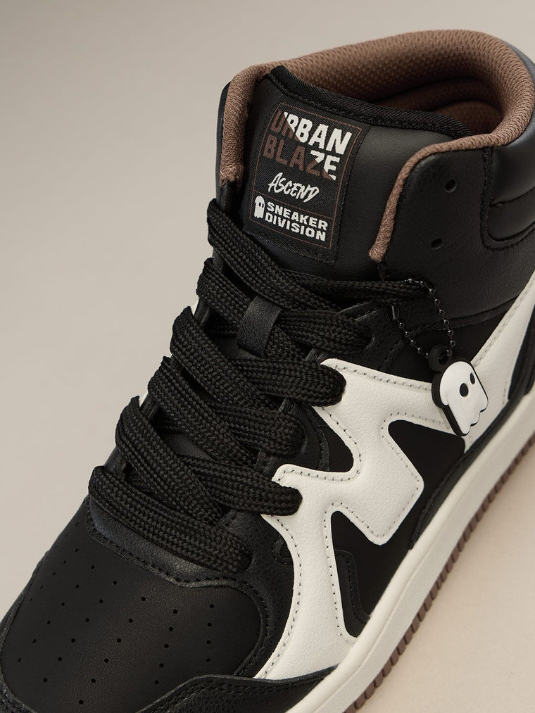 UBZ Ascend: Black Men Mid Top Sneakers