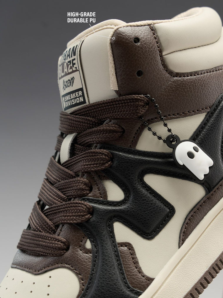 UBZ Reverb XL: Mocha Men Mid Top Sneakers