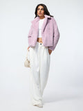 Fur Jacket: Lavender Women Oversized Jackets