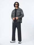 Plaid Shacket: Checkerboard Men Shackets