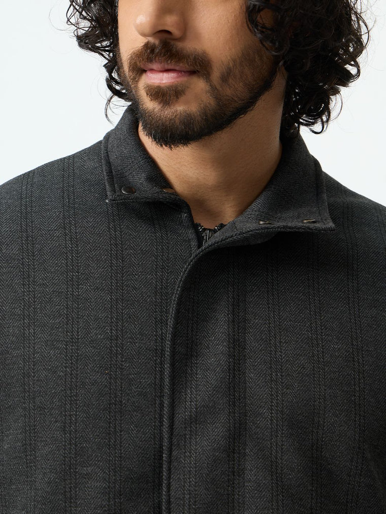 Trench Coat: Charcoal Black Jackets