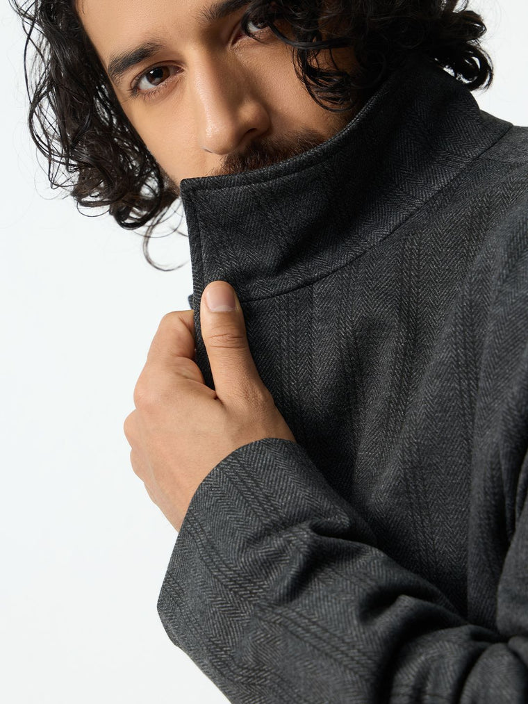 Trench Coat: Charcoal Black Jackets