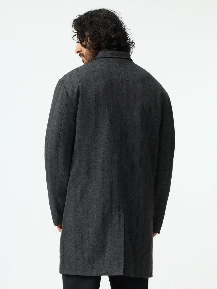 Trench Coat: Charcoal Black Jackets