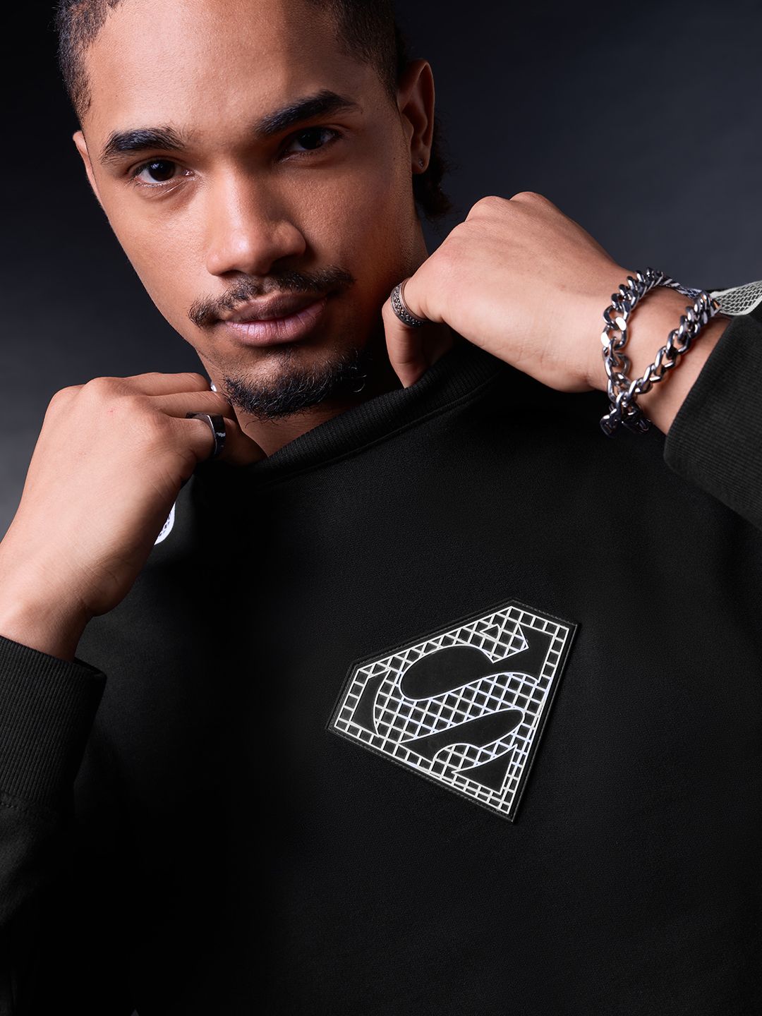 Superman: Steel Oversized Full Sleeve T-Shirts