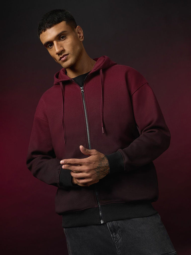 TSS Originals: Crimson Ombre Men Oversized Hoodies