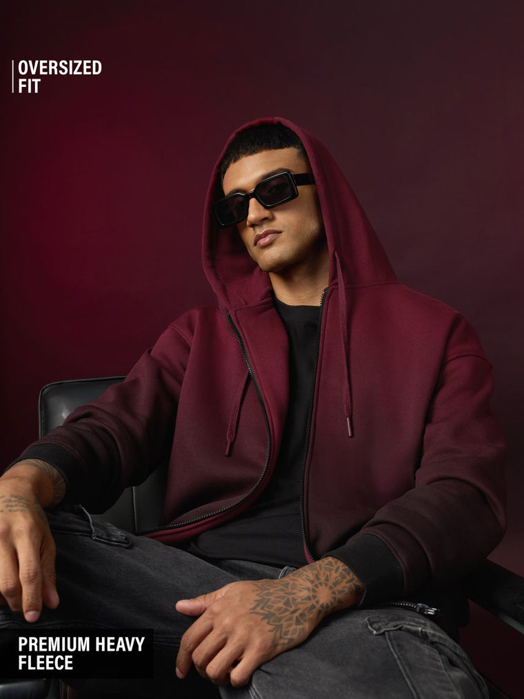 TSS Originals: Crimson Ombre Men Oversized Hoodies
