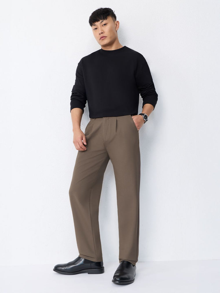 Super Flex Pants: Sienna Brown Men Super Flex Pants