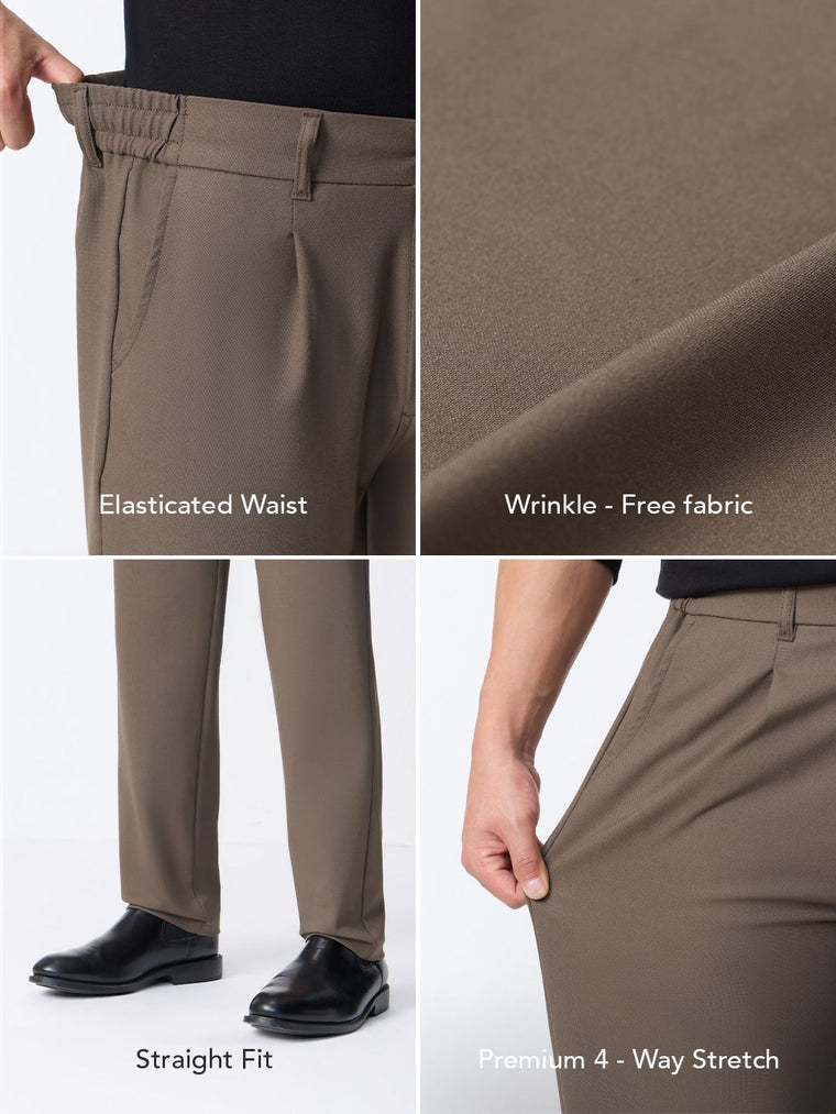 Super Flex Pants: Sienna Brown Men Super Flex Pants
