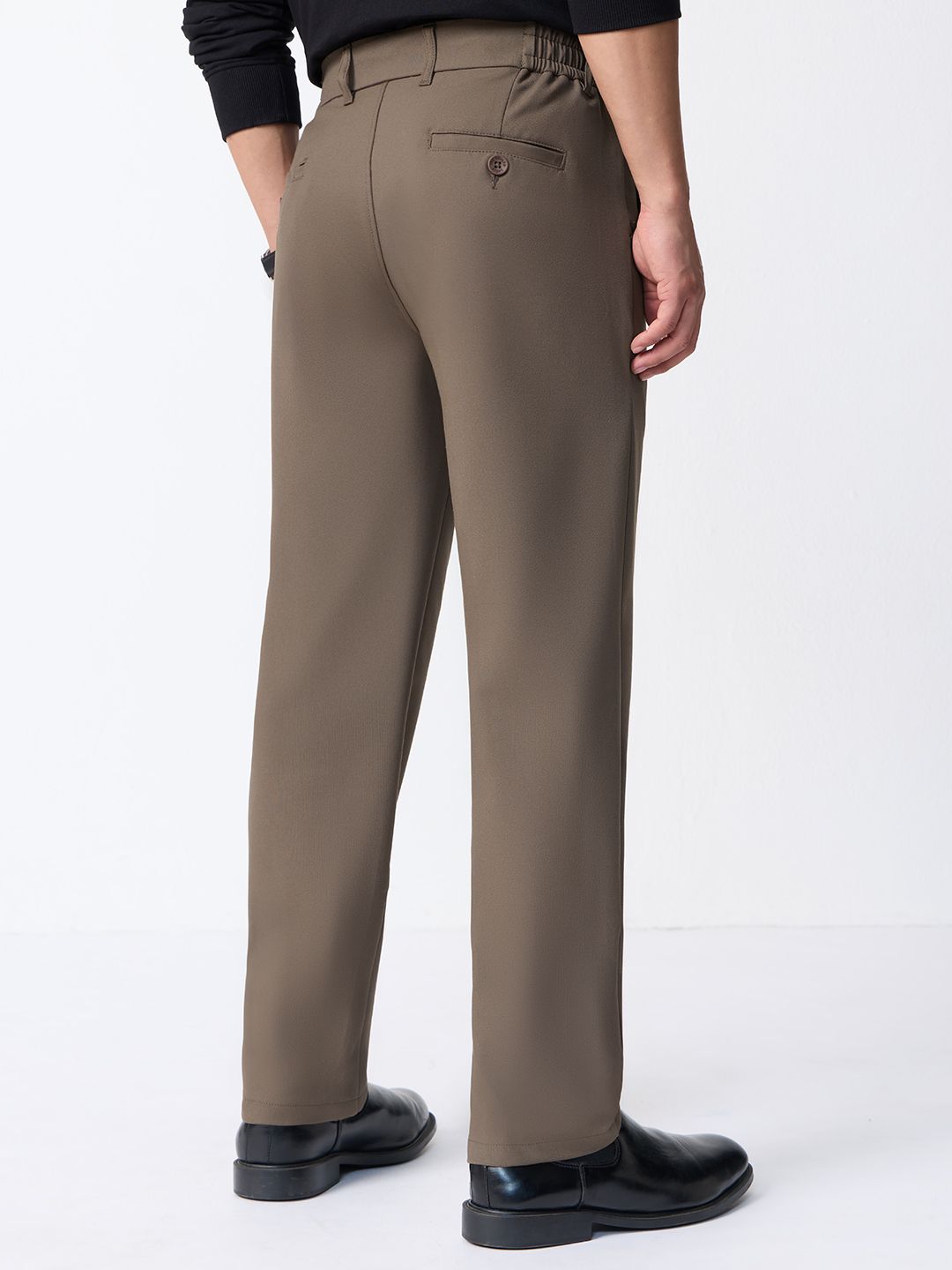 Super Flex Pants: Sienna Brown Men Super Flex Pants