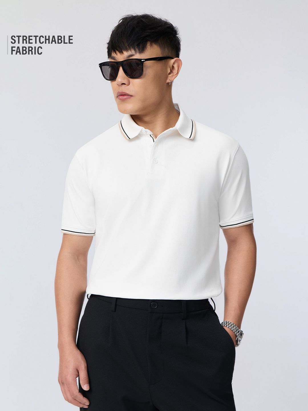 Pique Polo: Ivory Classic Polos