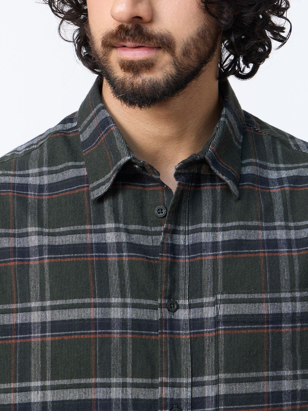 Corduroy Shirt: Deep Forest Men Relaxed Shirts