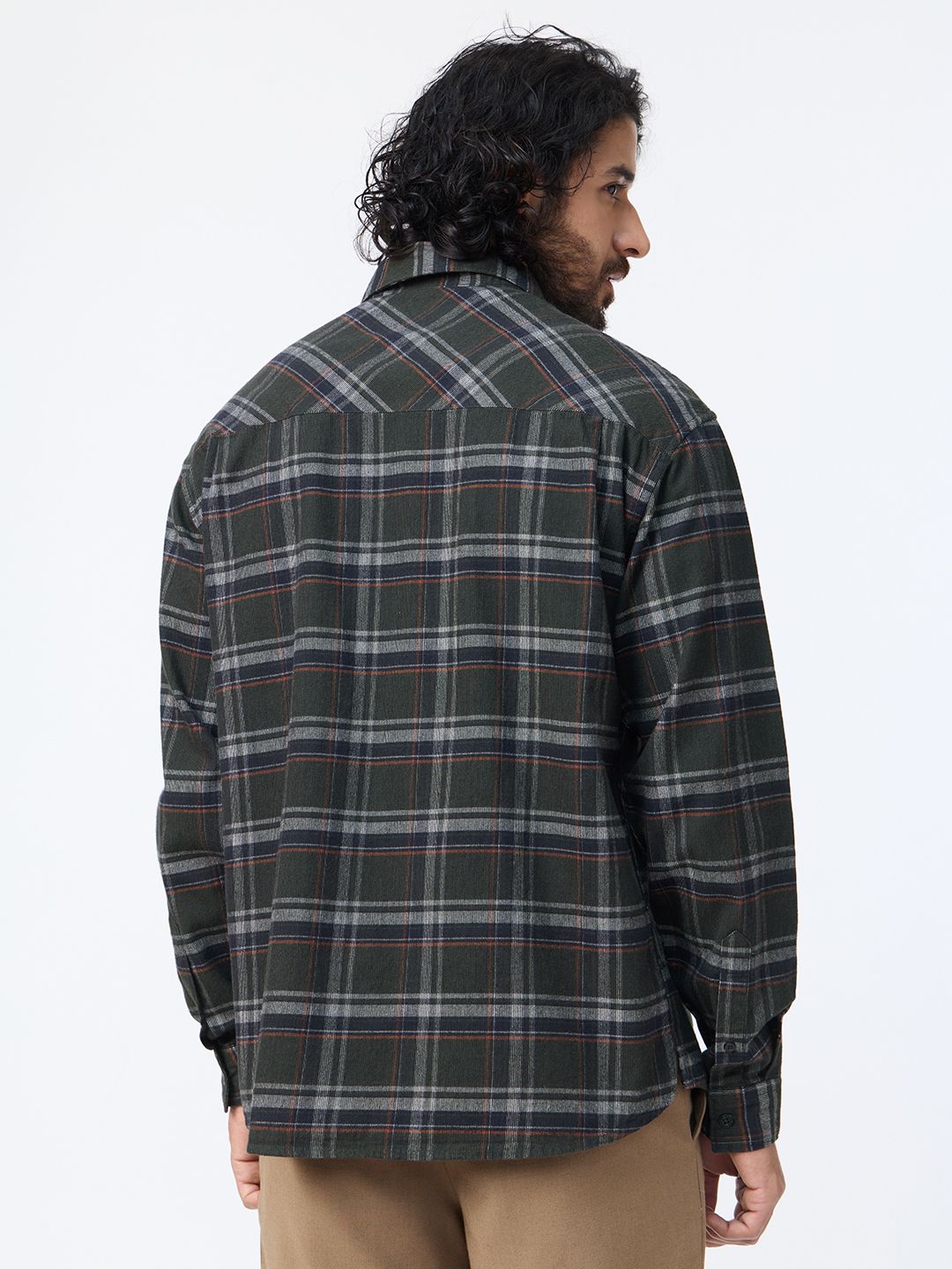 Corduroy Shirt: Deep Forest Men Relaxed Shirts