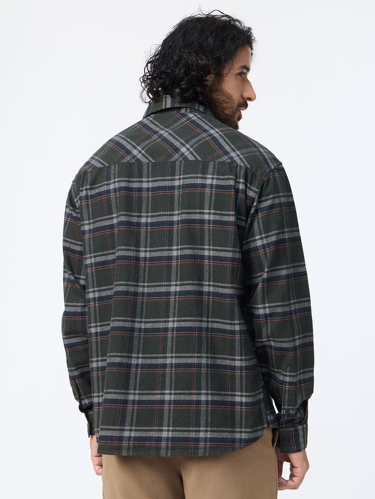 Corduroy Shirt: Deep Forest Men Relaxed Shirts