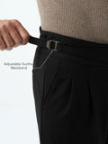 Gurkha Pants: Jet Black Men Super Flex Pants