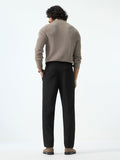 Gurkha Pants: Jet Black Men Super Flex Pants