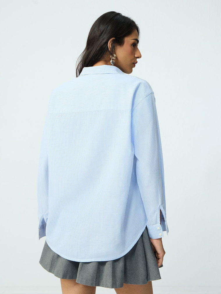 Stripe Shirt: Blueprint Women Oversized Shirts