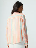 Striped Shirt: Lagoon Women Relaxed Shirts
