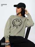 S.W.SMILEY: Graffiti Women Oversized Sweatshirts