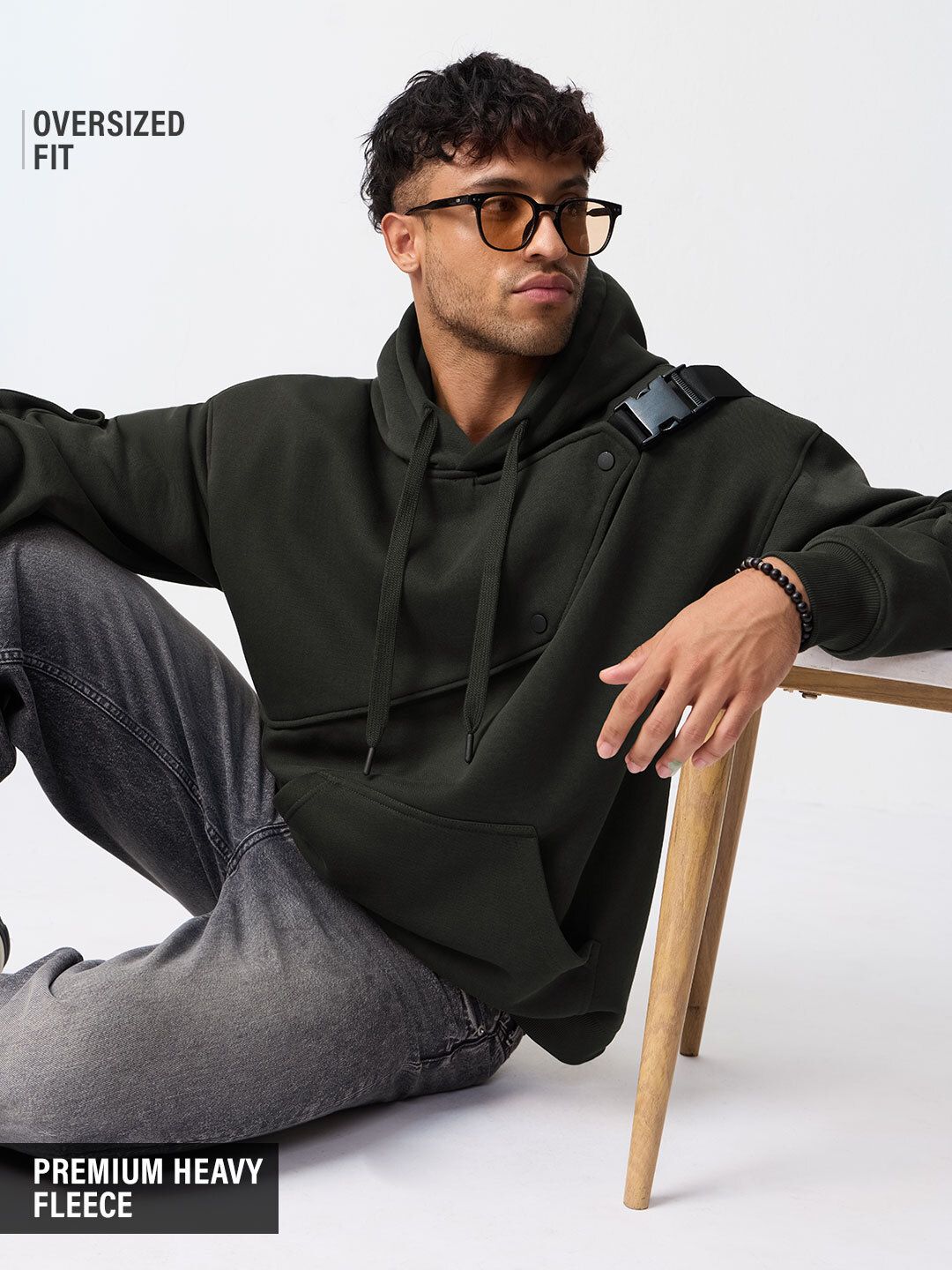 TSS Originals: Olive Haze Men Oversized Hoodies