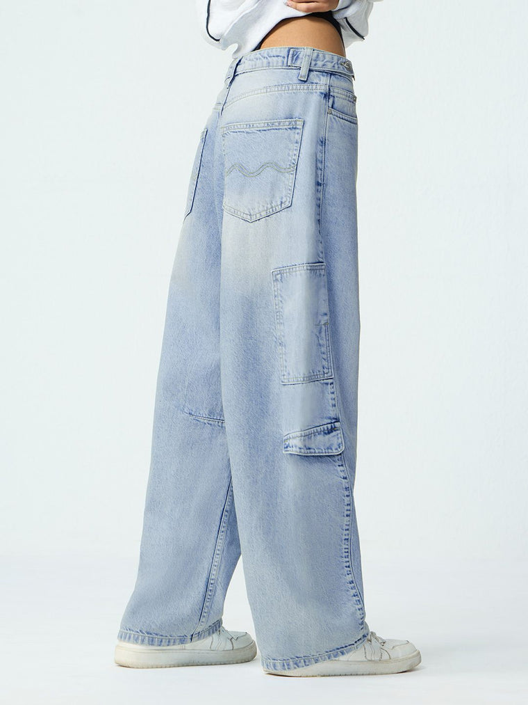 Barrel-Fit Denim: Celeste Blue Women Barrel Denims