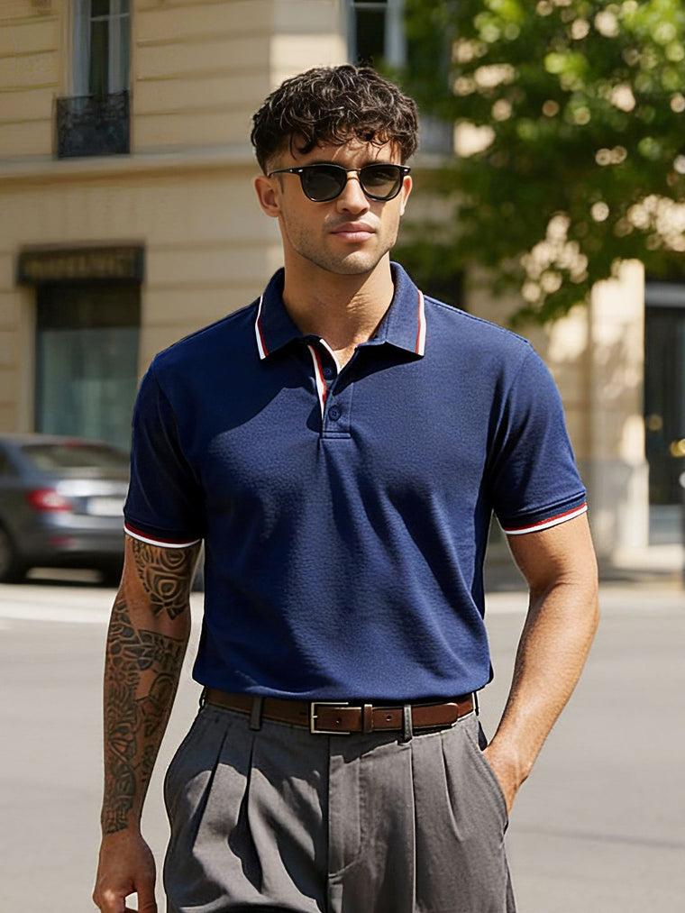 Pique Polo: Indigo Classic Polos