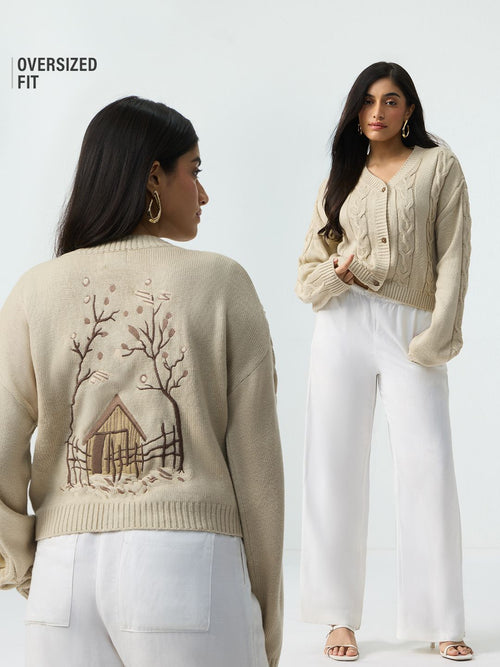 Cable-Knit Sweater: Farmhouse Women Cardigans