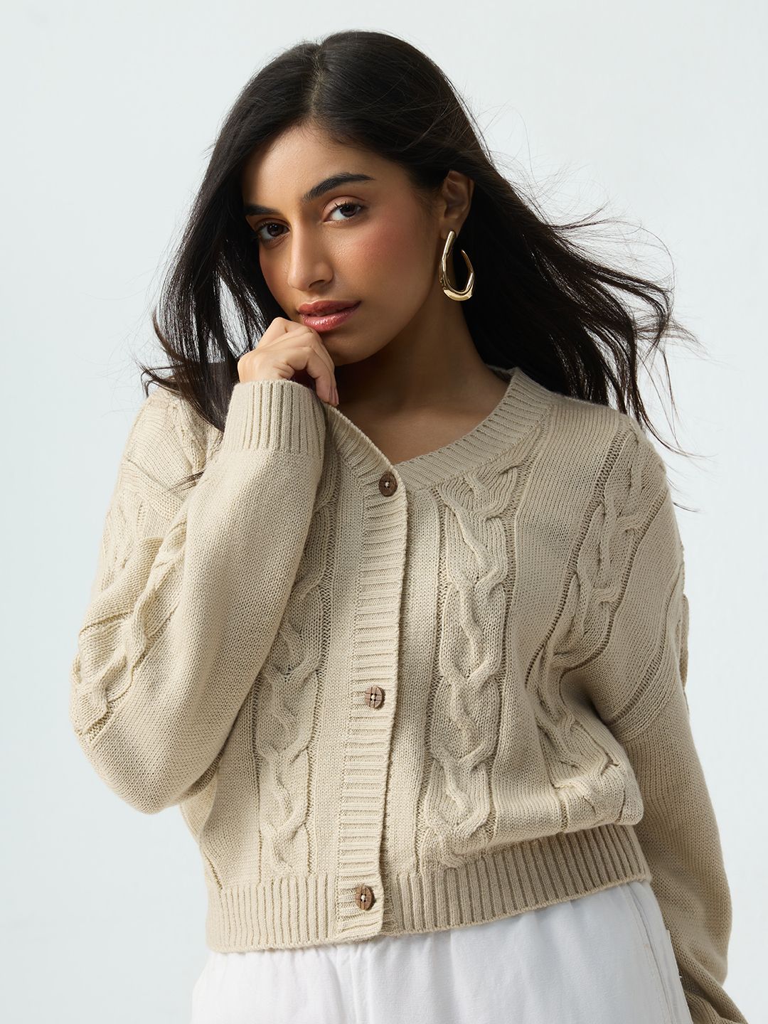 Cable-Knit Sweater: Farmhouse Women Cardigans