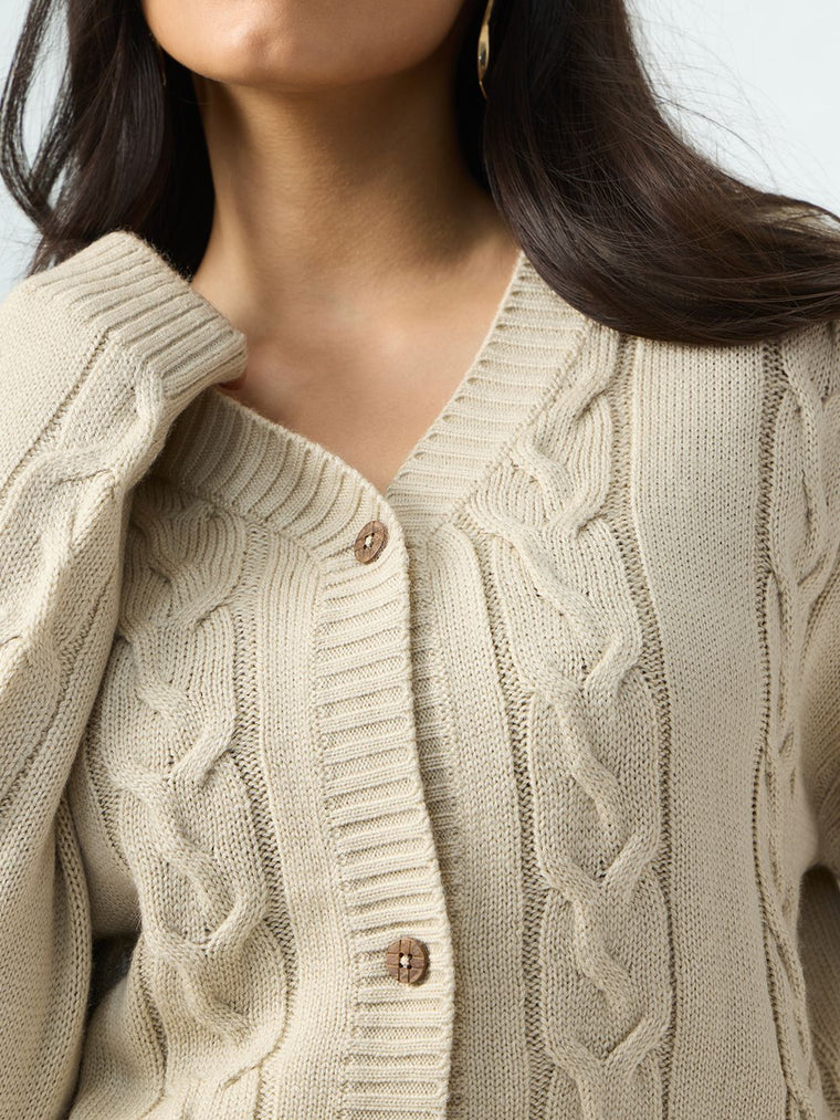 Cable-Knit Sweater: Farmhouse Women Cardigans