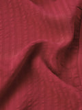 Side Rouching Shirt: Red Women Fitted Shirts