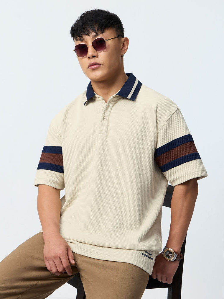 Textured Polo: Nautical Oversized Polos