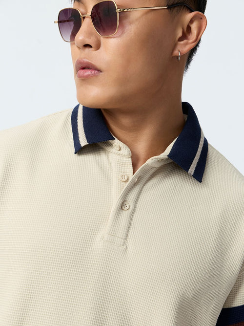 Textured Polo: Nautical Oversized Polos