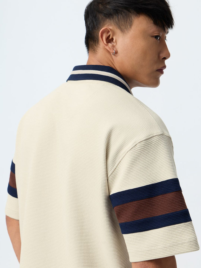 Textured Polo: Nautical Oversized Polos