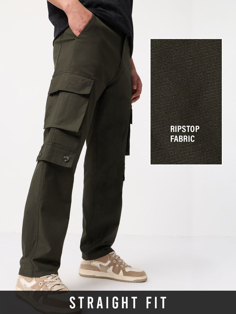 Ripstop Pants: Smoky Truffle Men Cargo Pants